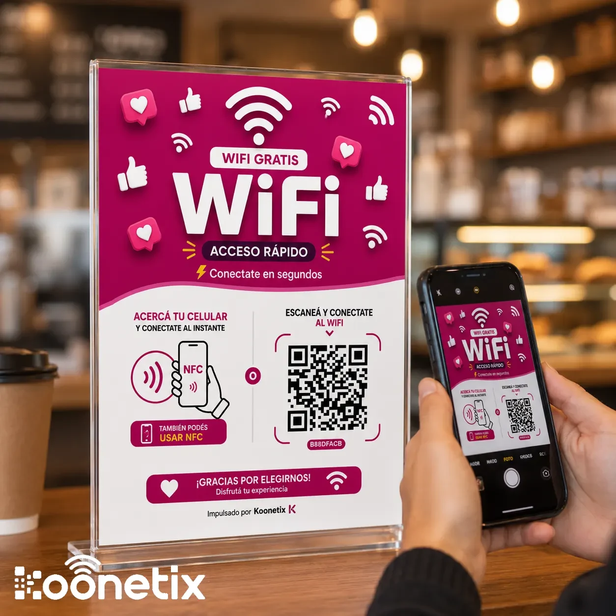 cartel qr + nfc wifi comparte tu wifi al instante 1 cartel qr + nfc wifi comparte tu wifi al instante
